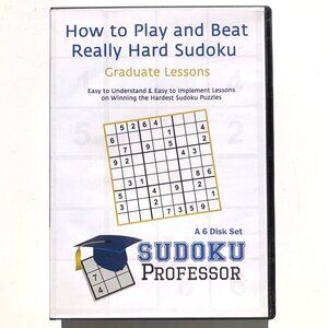 How to Play and Beat Really Hard Sudoku Graduate Lessons 6 Disc DVD Set